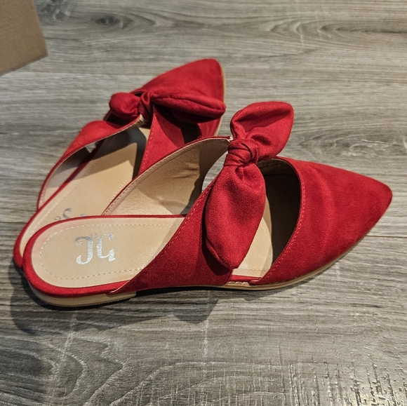 Journee Collection Telulah Red Vegan Mule slip on shoe Size 8 - Picture 9 of 10